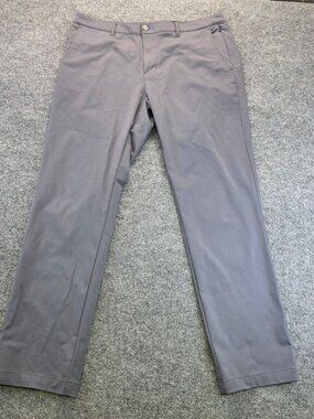 Twillory Mens Performance Pants 36x32 Grey Straight Leg Trim Fit Workwear Casual